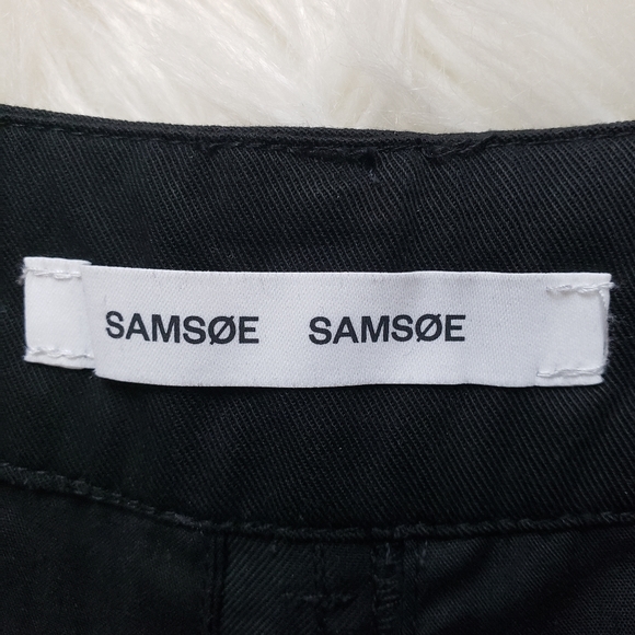 NEW Samsoe & Samsoe Sukari Tie Waist Black Trouser - Picture 6 of 7